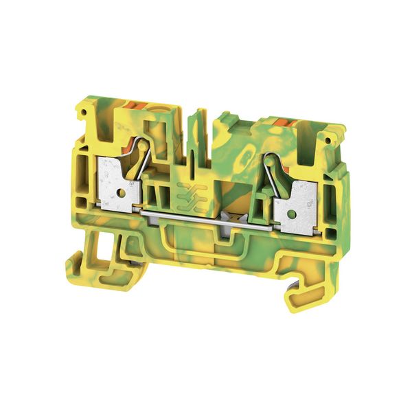 PE terminal A2C 4 PE, PUSH IN, 4 mm², green/yellow, Weidmuller image 1