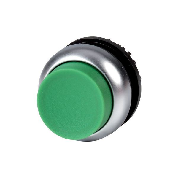 Pushbutton, RMQ-Titan, Extended, maintained, green, Blank, Bezel: titanium image 3