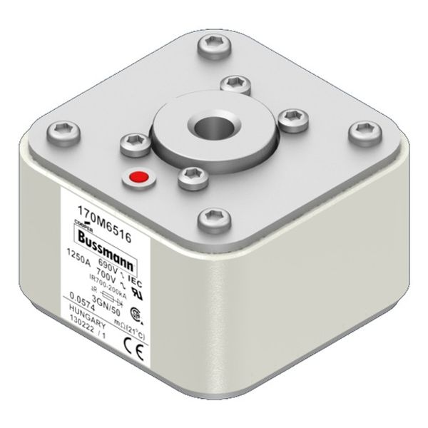 Fuse-link, high speed, 315 A, AC 1250 V, size 3, 76 x 92 x 83 mm, aR, IEC, UL, single indicator image 4