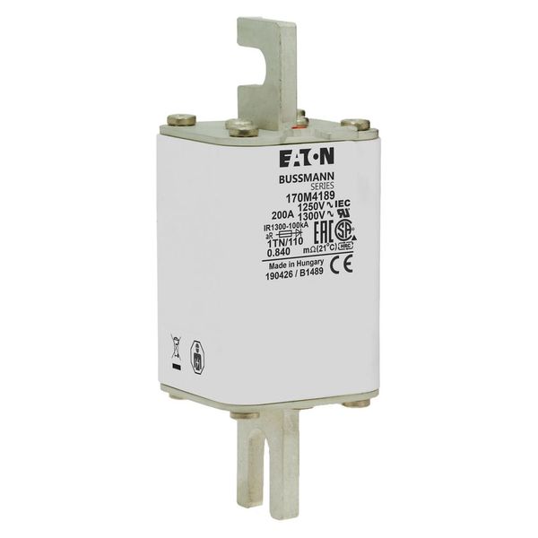 Fuse-link, high speed, 200 A, AC 1250 V, size 1, 53 x 66 x 138 mm, aR, DIN, IEC, type T indicator image 8