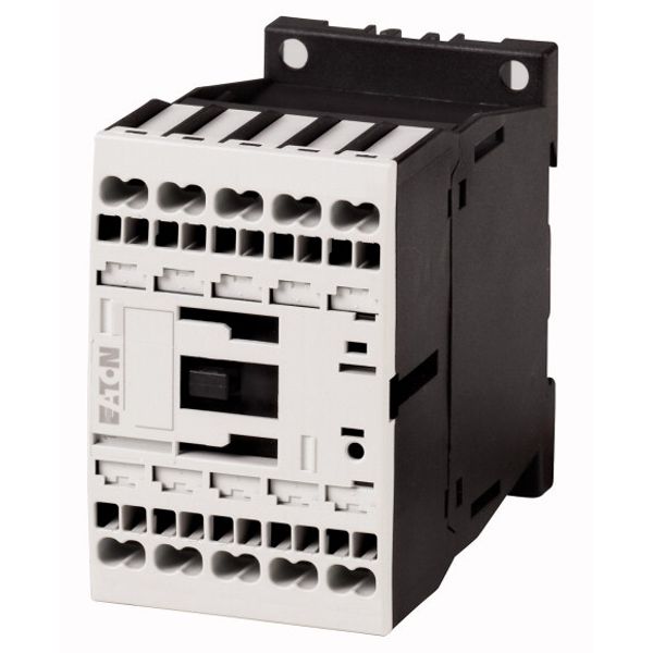 Contactor, 3 pole, 380 V 400 V 3 kW, 1 N/O, 220 V DC, DC operation, Spring-loaded terminals image 1