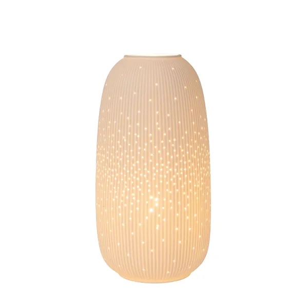 Lucide FLORES - Table lamp - Ø 17,5 cm - 1xE14 - White image 1