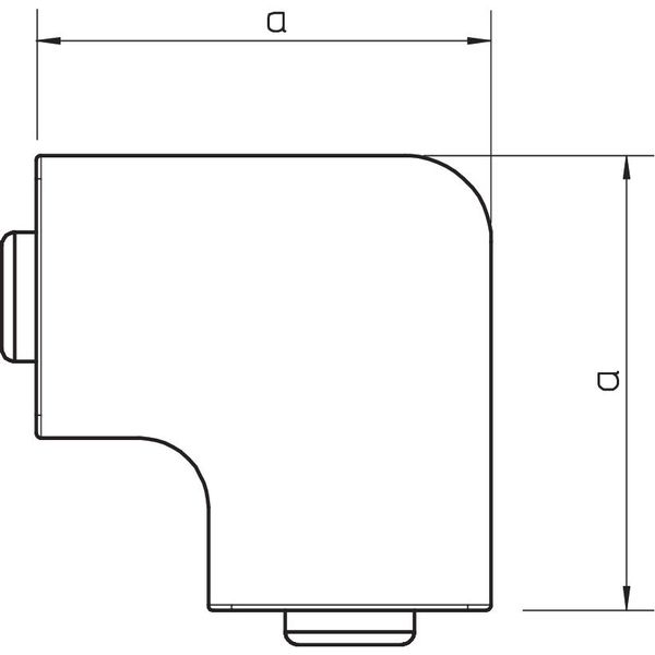 WDK HF25025GR Flat angle cover  25x25mm image 2