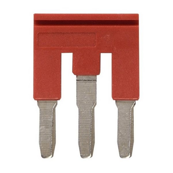 Short bar for terminal blocks 4 mm² push-in plus models, 3 poles, red image 2