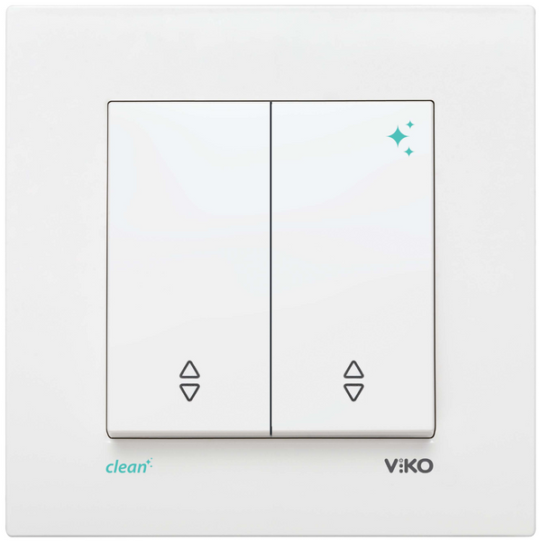 Karre Clean White Two Gang Switch-Two Way Switch image 1