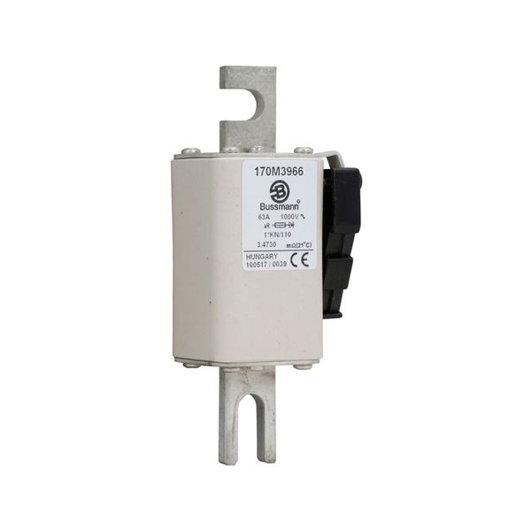 Fuse-link, high speed, 63 A, AC 1000 V, compact DIN 1, 43 x 61 x 138 mm, aR, DIN, IEC, single indicator image 8