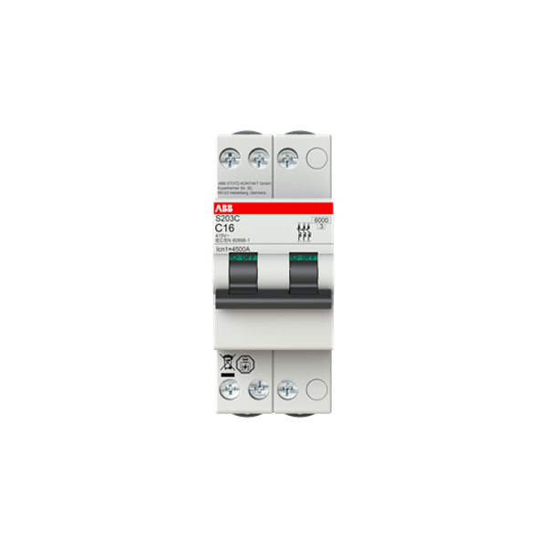 S203C-C2 Miniature circuit breaker - 3P - C - 2 A image 5