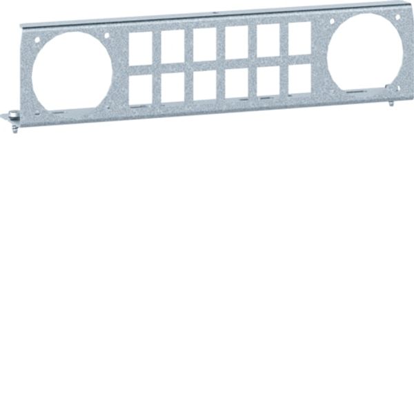 Patch panel pro 10x Keyston Jack a 2x zásuvku 230 V image 1