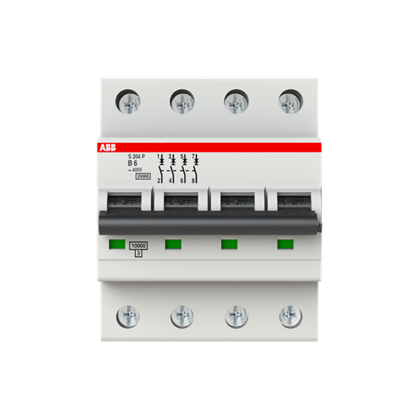 S204P-B6 Miniature Circuit Breaker - 4P - B - 6 A image 6