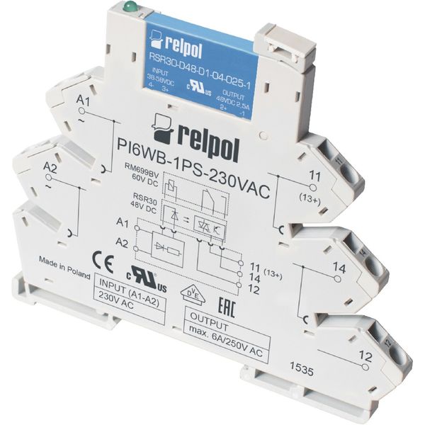 Interface relays PIR6WB-1PS-12VDC-O image 1