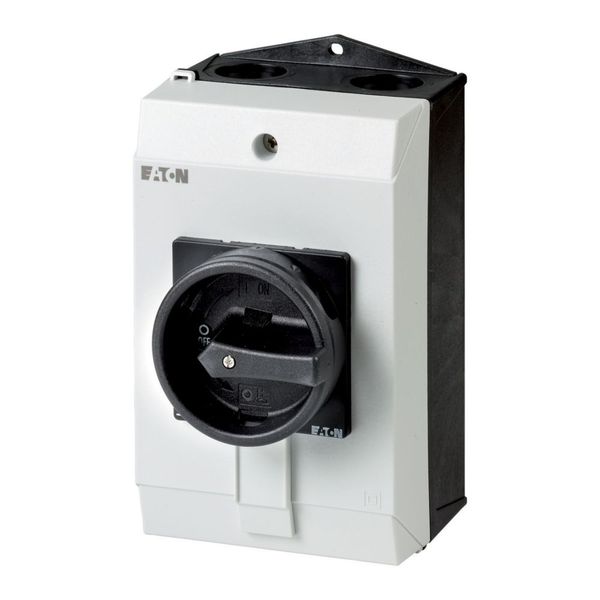 Main switch, T3, 32 A, surface mounting, 1 contact unit(s), 1 pole, STOP function, With black rotary handle and locking ring, Lockable in the 0 (Off) image 4