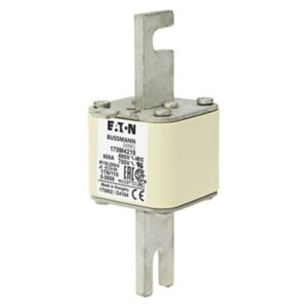 Fuse-link, high speed, 800 A, AC 690 V, DIN 1, 53 x 66 x 138 mm, aR, DIN, IEC, type T indicator image 4