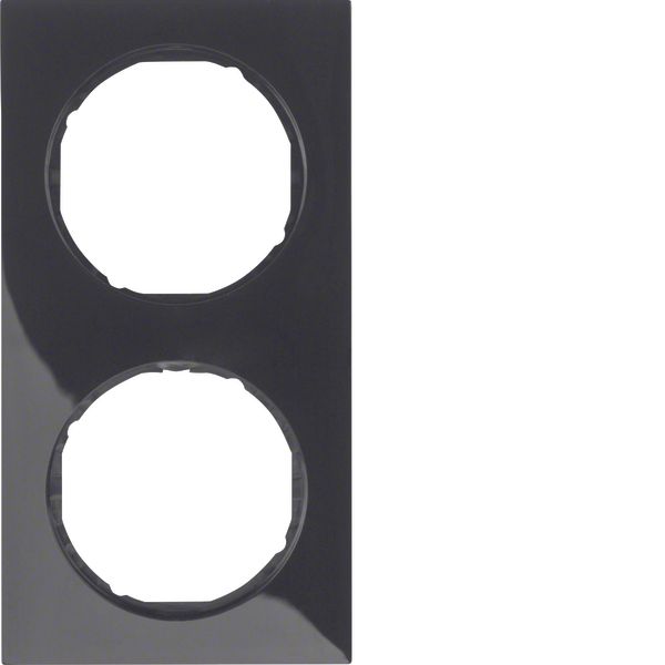 Frame 2gang, R.3, black glossy image 1