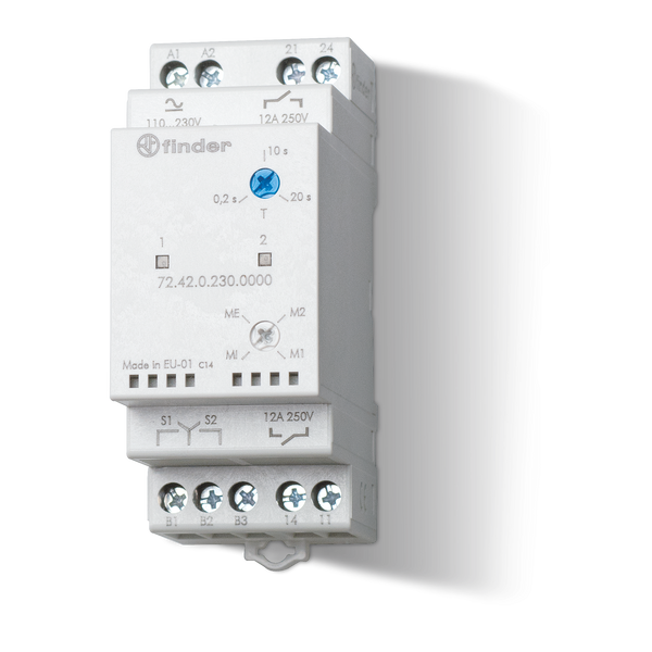 Monitoring Relay alternating load 2NO 12A/24VUC, Multi-function (72.42.0.024.0000) image 1