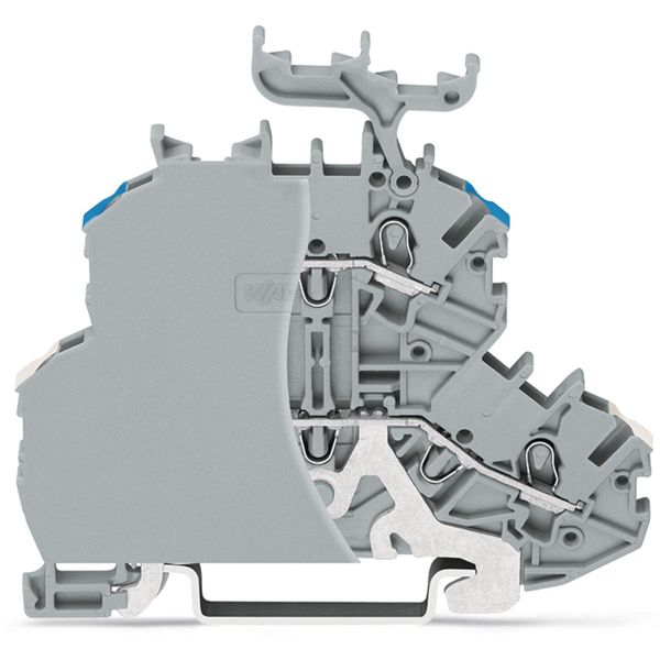 Double-deck terminal block Shield/through terminal block with end plat image 1