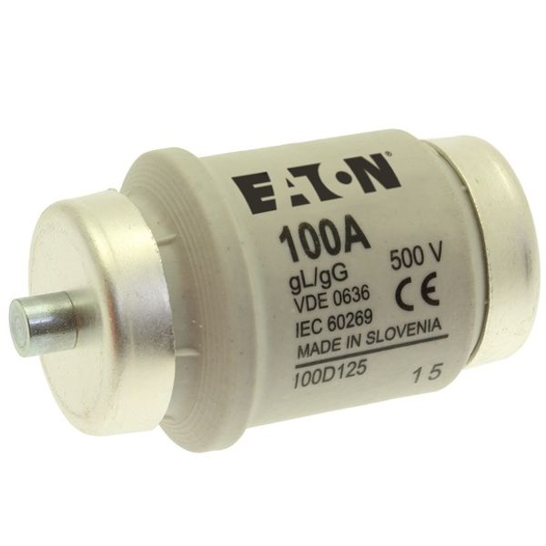 Fuse-link, LV, 100 A, AC 500 V, D4, gR, IEC, fast acting image 2