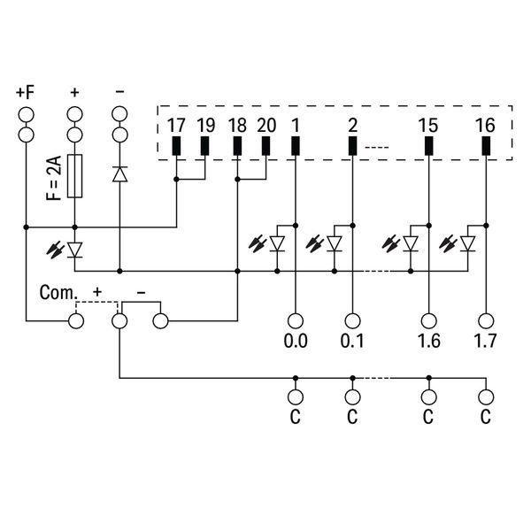 Interface module for system wiring Pluggable connector per DIN 41651 M image 4