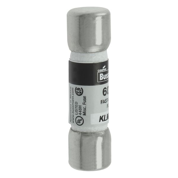 Eaton Bussmann series KLM fuse, 600 Vac, 600 Vdc, 20A, 100 kAIC at 600 Vac, 50 kAIC at 600 Vdc, Non Indicating, Fast acting, Ferrule end X ferrule end, Melamine tube, Nickel-plated bronze endcap image 16