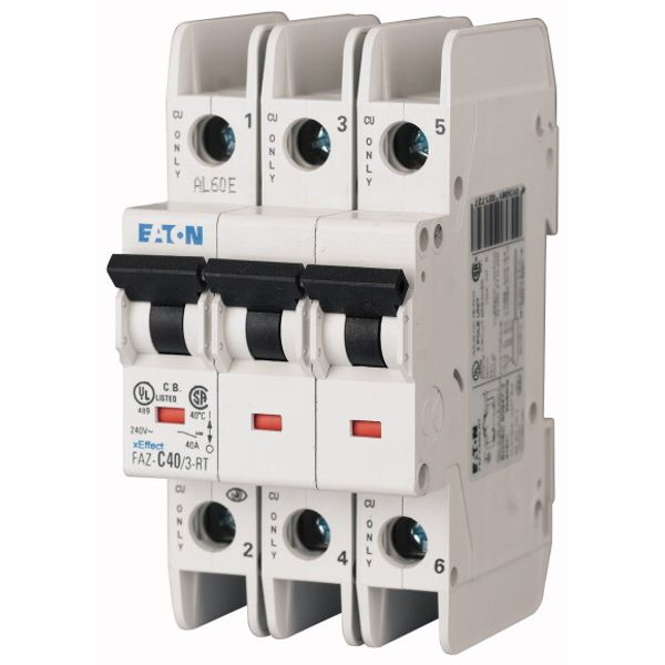 Miniature circuit breaker (MCB), 30 A, 3p, characteristic: D image 1