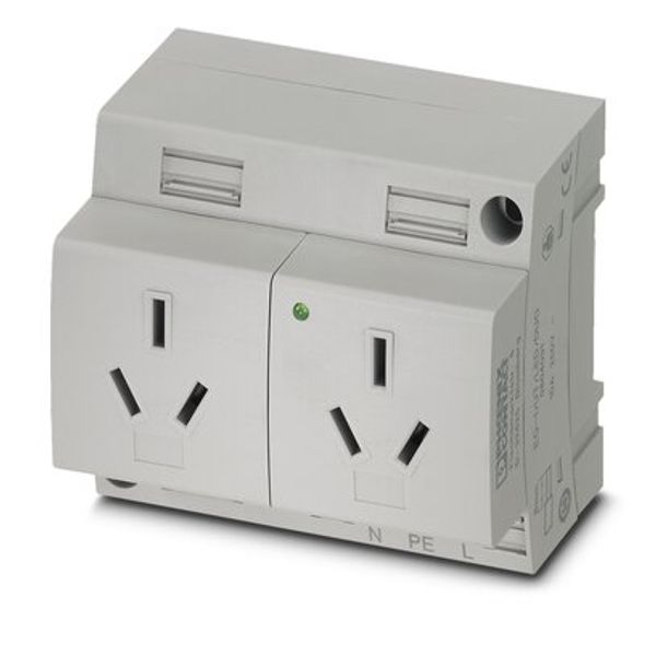 EO-I/UT/LED/DUO/GN - Double socket image 3