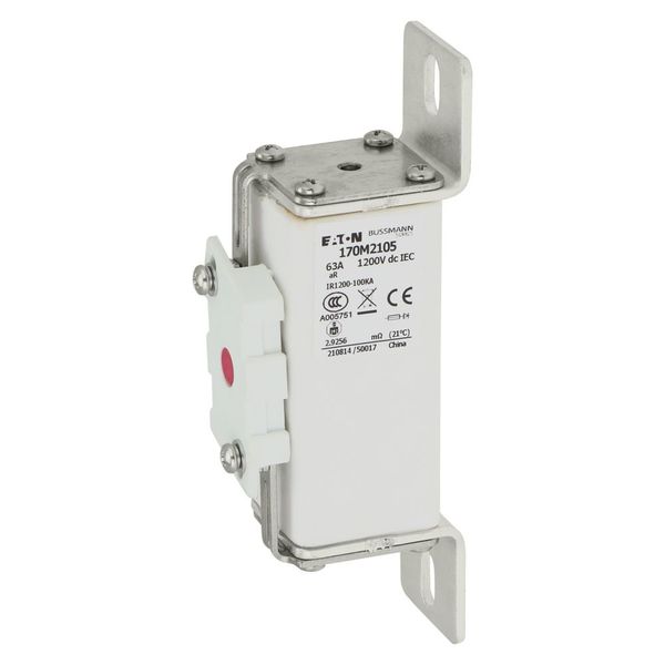 Fuse-link, high speed, 40 A, DC 1200 V, compact size 1, 39 x 66 x 164 mm, aR, IEC, single indicator image 18