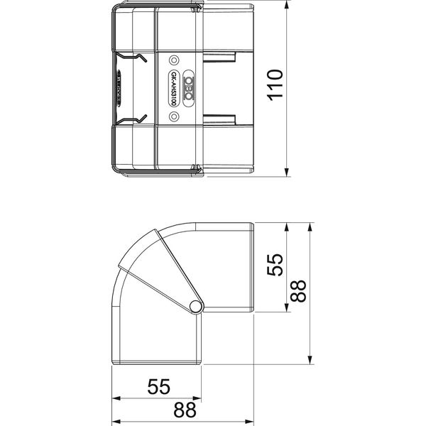 GK-AH53100RW External corner variable 110x88x88 image 2