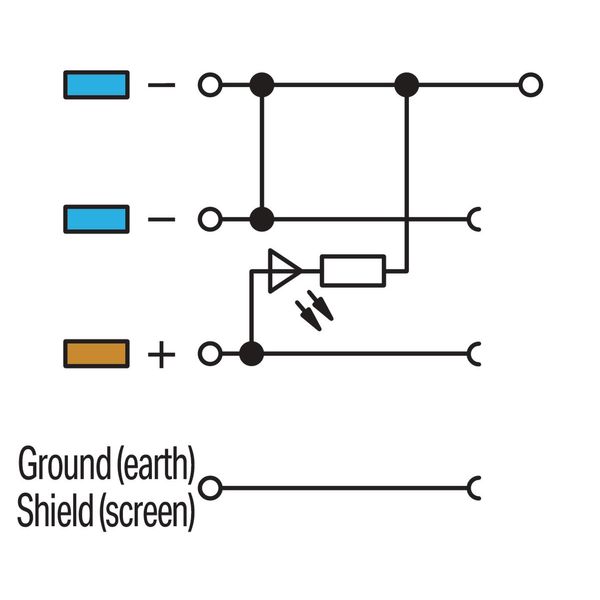 4-conductor sensor supply terminal block LED (green) 2.5 mm² orange image 3