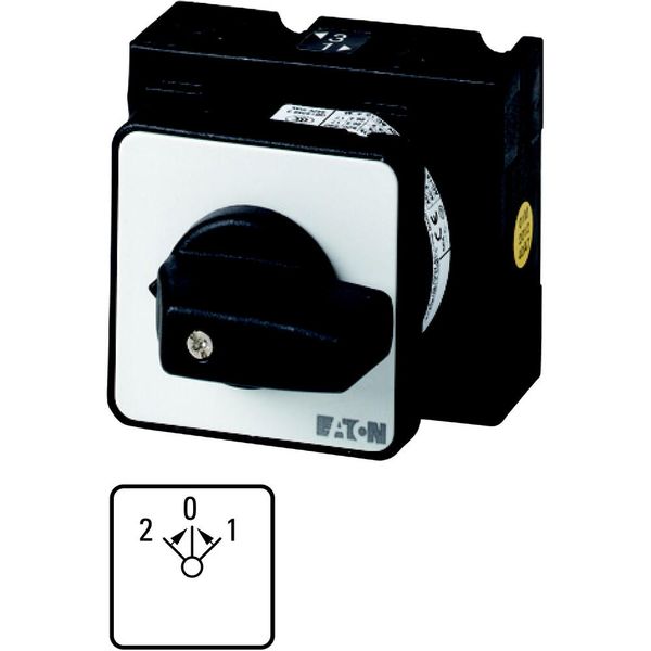 Changeoverswitches, T0, 20 A, flush mounting, 2 contact unit(s), Contacts: 4, 45 °, momentary, With 0 (Off) position, with spring-return from both dir image 5