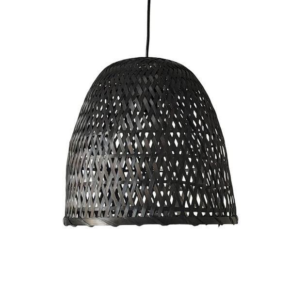 Dera Black Bamboo Lampshade 300x280mm image 1