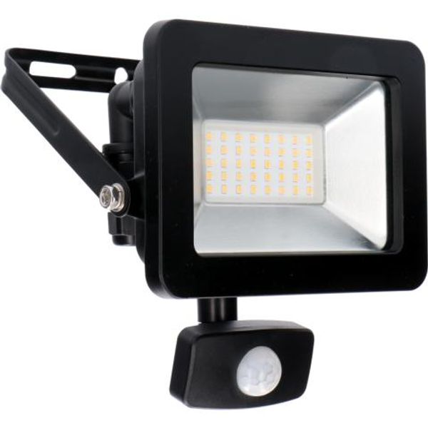 Floodlight - 30W 3300lm 4000K IP44  - Sensor - Sanan LED - Black image 1