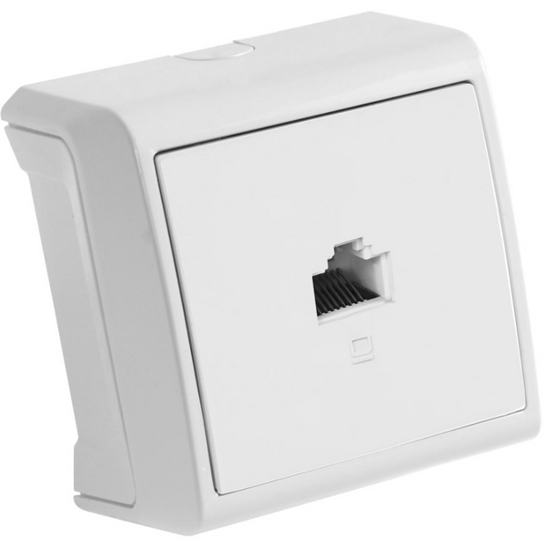 Vera White One Gang Data Socket (CAT5) image 1