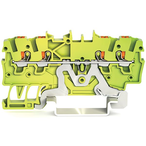 4-conductor ground terminal block with push-button 1 mm² green-yellow image 3