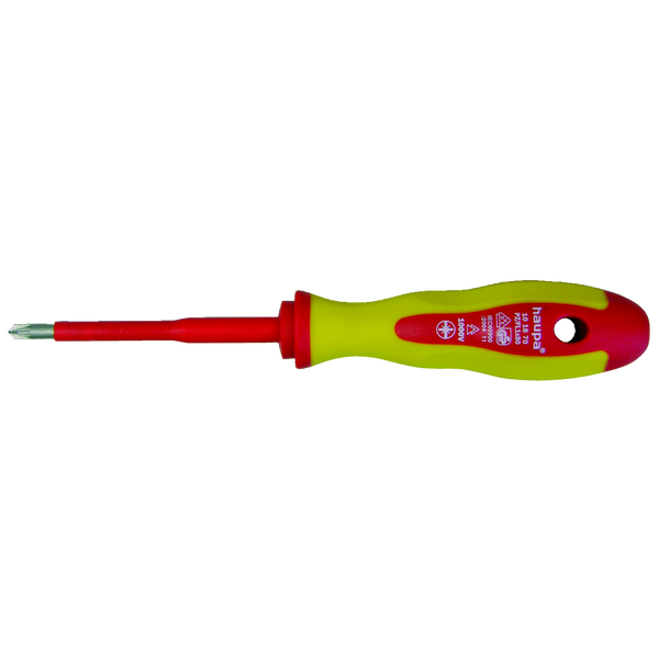 Screwdriver PZ/FL 1x80mm 190mm long VDE 1000V 2C handle image 1