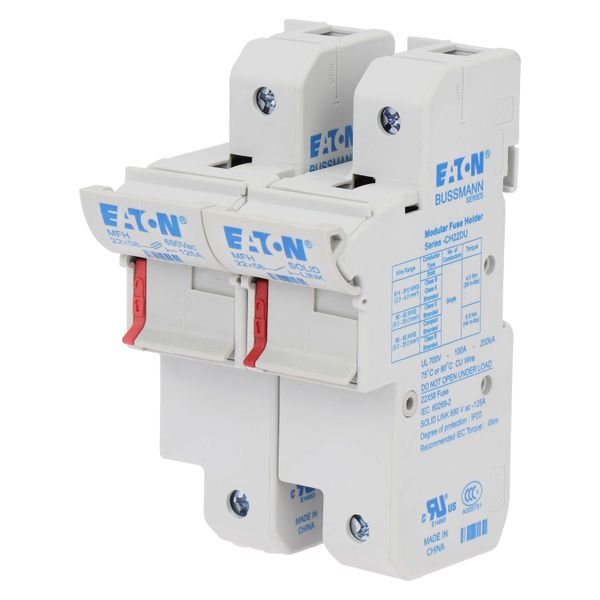 Fuse-holder, low voltage, 125 A, AC 690 V, 22 x 58 mm, 1P + neutral, IEC, UL image 6