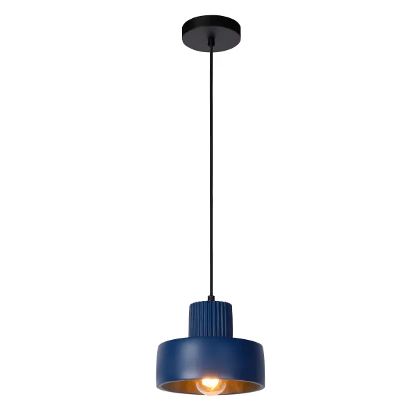 Lucide OPHELIA - Pendant light - Ø 20 cm - 1xE27 - Blue image 1