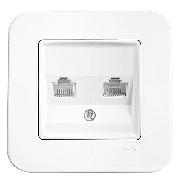 Linnera-Rollina Data+Numerical Phone Socket (CAT6+CAT3) White image 1