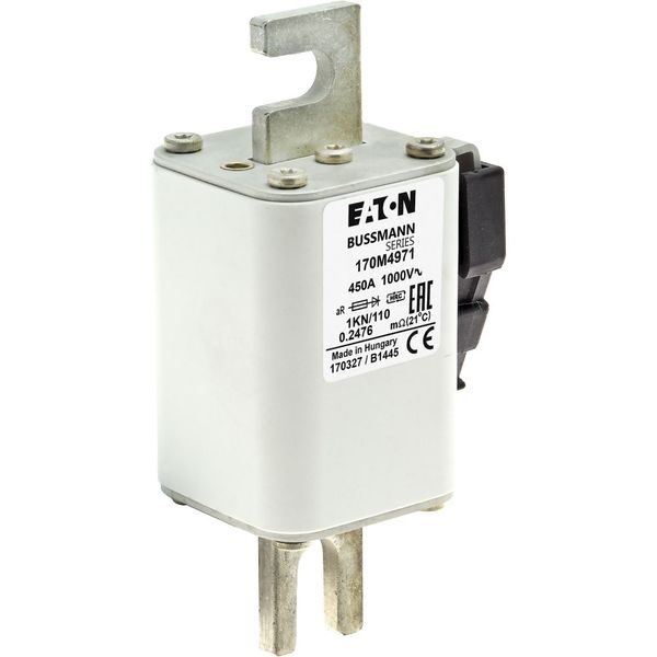 Fuse-link, high speed, 450 A, AC 1000 V, DIN 1, 51 x 69 x 138 mm, aR, DIN, IEC, type K indicator image 19