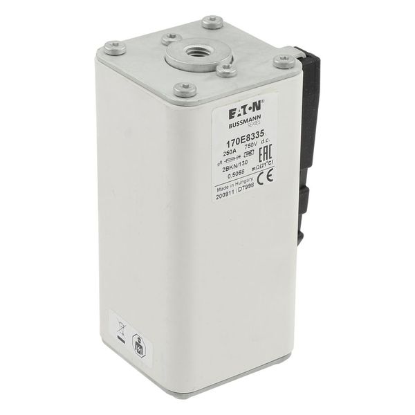 Fuse-link, high speed, 250 A, DC 750 V, size 2, 59 x 77 x 130 mm, gR, IEC, with indicator, flush mounting image 21