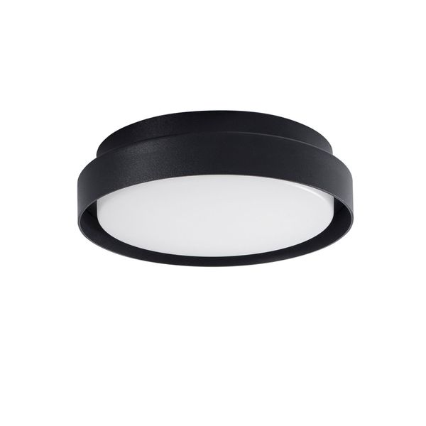 Sandy Black Aluminium Acrylic Diffuser LED 20 Watt 1550Lm 3000K 100-240 Volt 50Hz Beam Angle 92o IP65 D: 27 H: 7 cm image 1