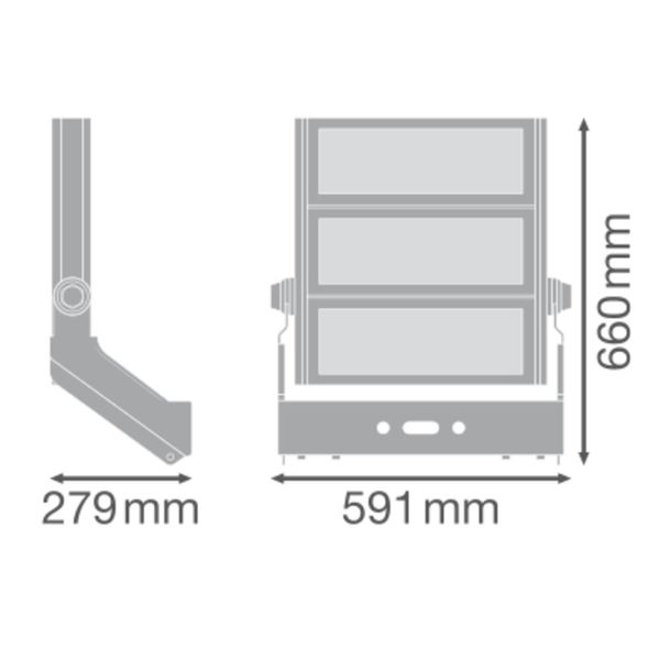 FLOODLIGHT MAX 900W LUMINAIRE HEAD 757 SYM 10 WAL image 17