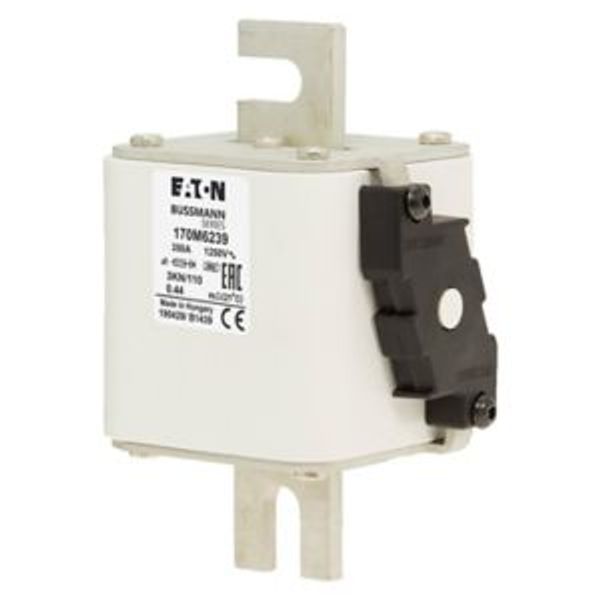 Fuse-link, high speed, 350 A, AC 1250 V, size 3, 76 x 92 x 139 mm, aR, DIN, IEC, single indicator image 7