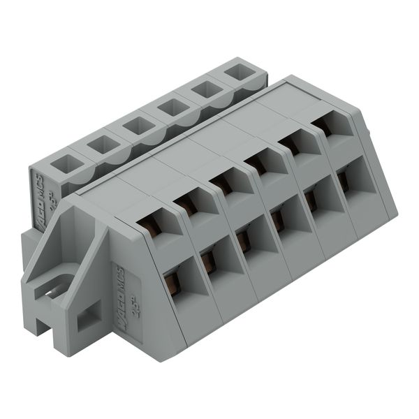 1-conductor female connector, angled CAGE CLAMP® 2.5 mm² gray image 1