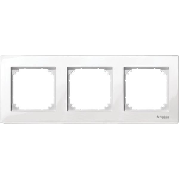 M-PLAN frame, 3-gang, polar white, glossy image 2