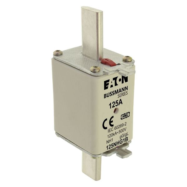 Fuse-link, low voltage, 125 A, AC 500 V, NH1, gL/gG, IEC, dual indicator image 8