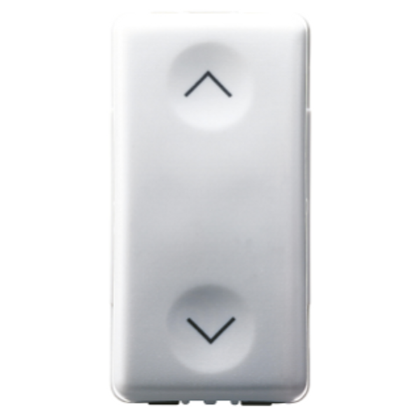PUSH-BUTTON 1P 250V ac - NO+NO 10A - WITH INTERLOCK - SYMBOL UP AND DOWN - 1 MODULE - SYSTEM WHITE image 1