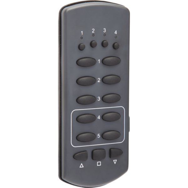 Remote control with 4 channels and 13 control keys image 1