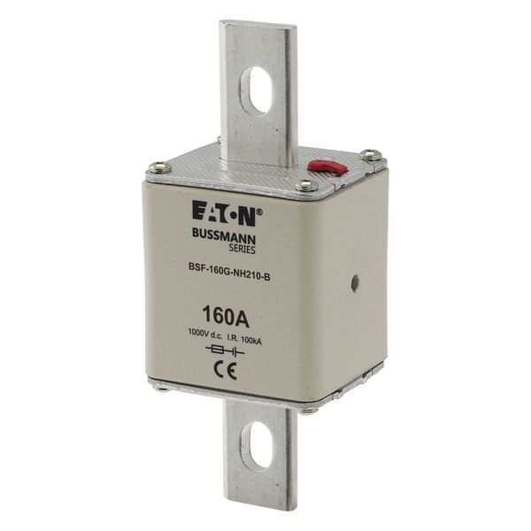 Fuse-link, high speed, 160 A, DC 1000 V, NH2, 54 x 61 x 150 mm, gBat, IEC, bolted connection image 9