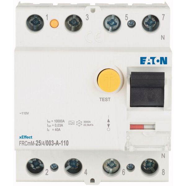Residual current circuit breaker (RCCB), 25A, 2p, 30mA, type A, 110V image 2