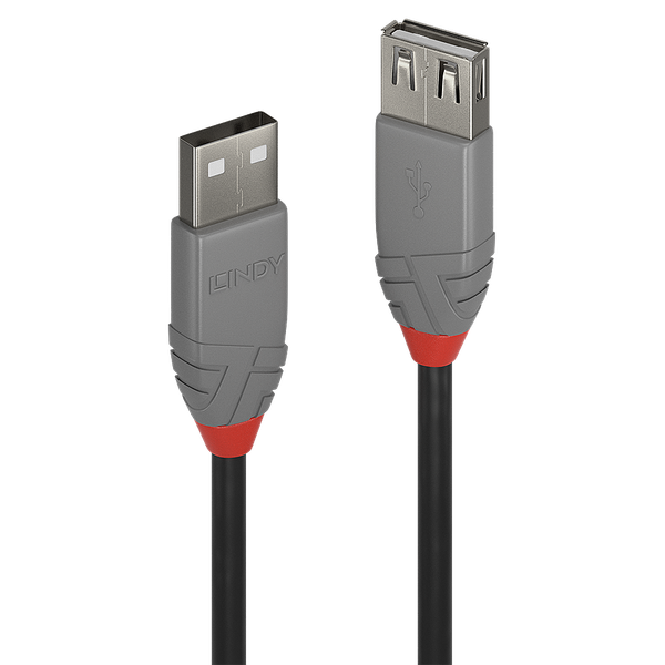 0.5m USB 2.0 Type A Extension Cable, Anthra Line USB Type A Male to A Female image 1