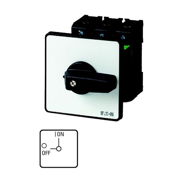 On-Off switch, P3, 100 A, rear mounting, 3 pole + N, with black thumb grip and front plate image 6